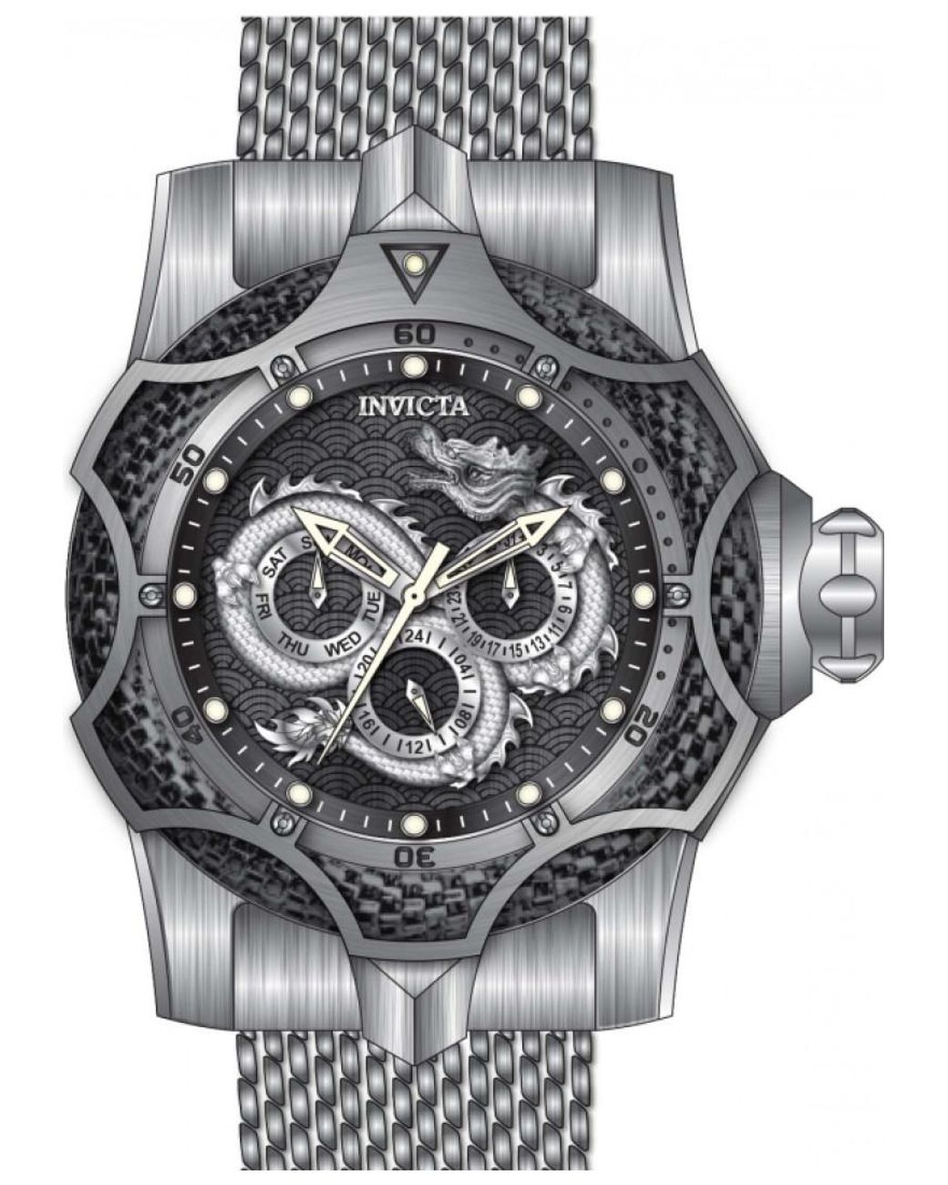 INVICTA WATCH Gray In-49188 Venom Watch for men