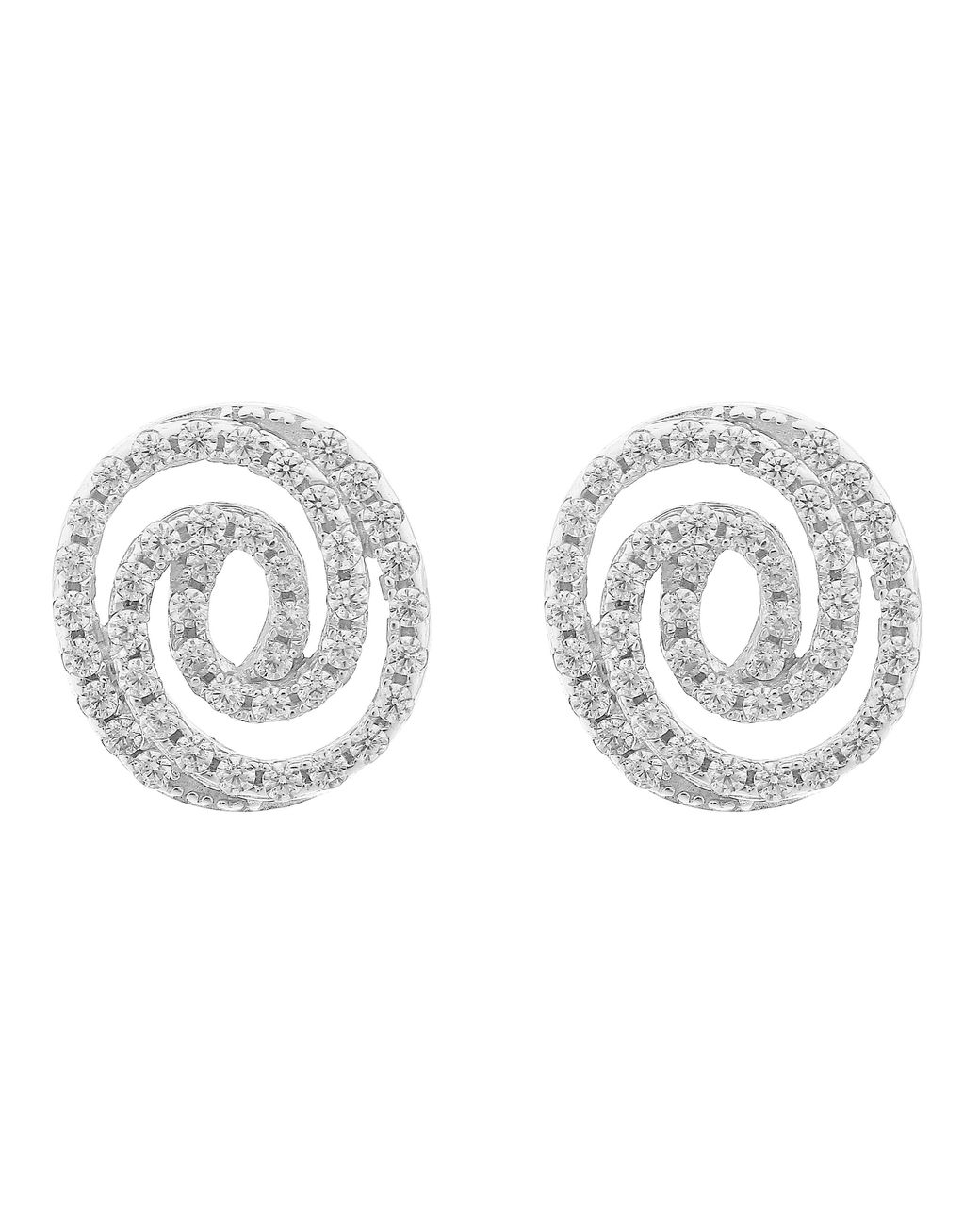 Orphelia Metallic 'Roshina' 925 Sterling Stud Earrings