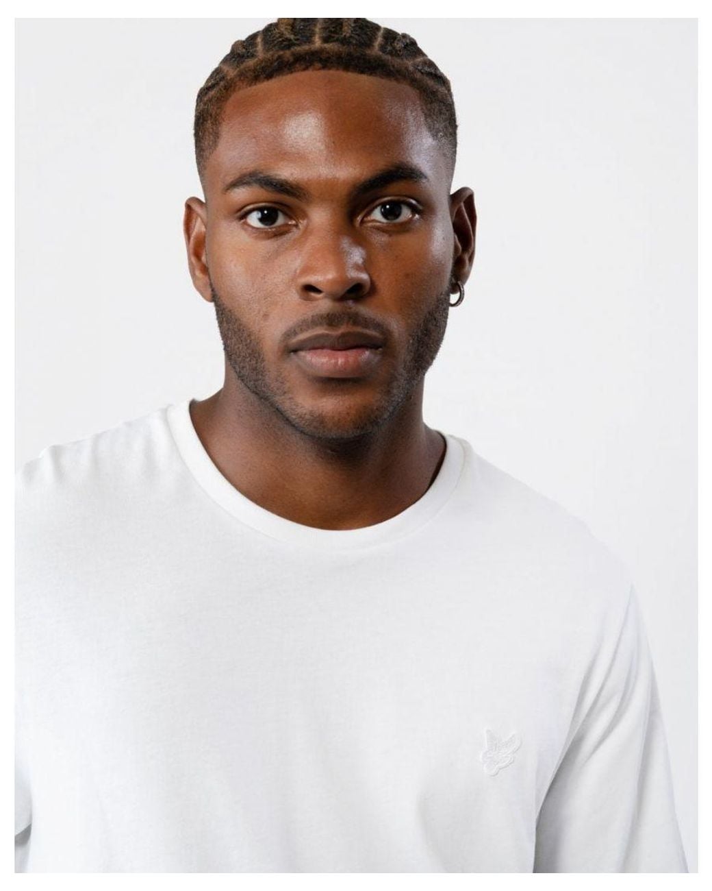 Lyle & Scott White Tonal Eagle T-Shirt Size: L for men