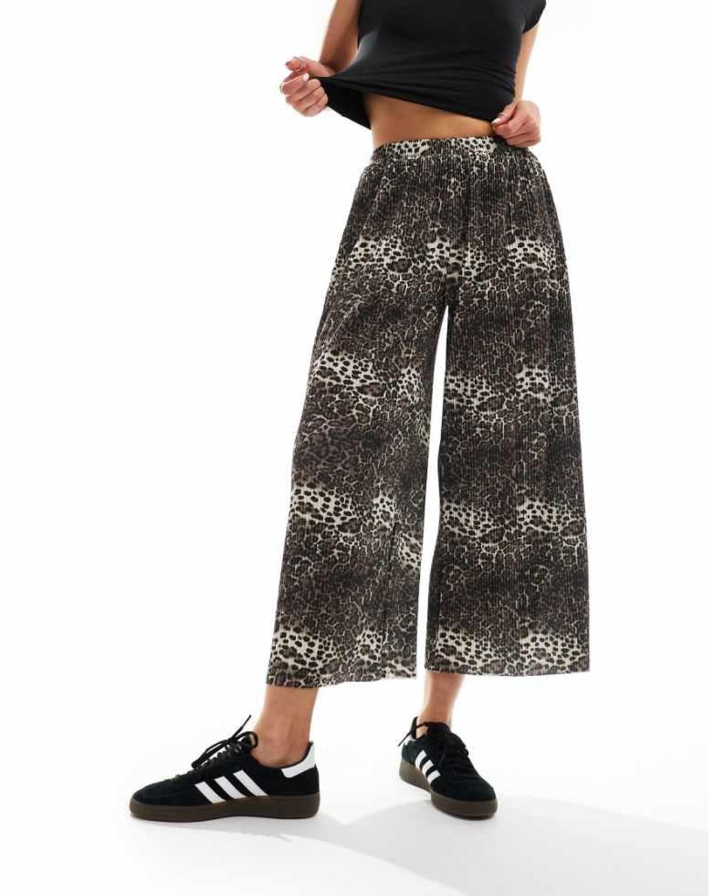 ASOS Multicolor Plisse Wide Trouser Culottes
