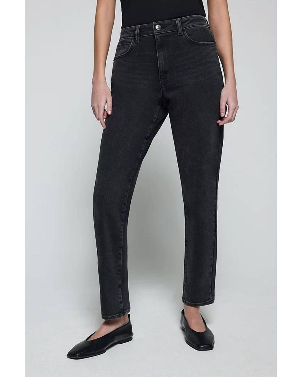 Firetrap Black High Rise Mom Jeans