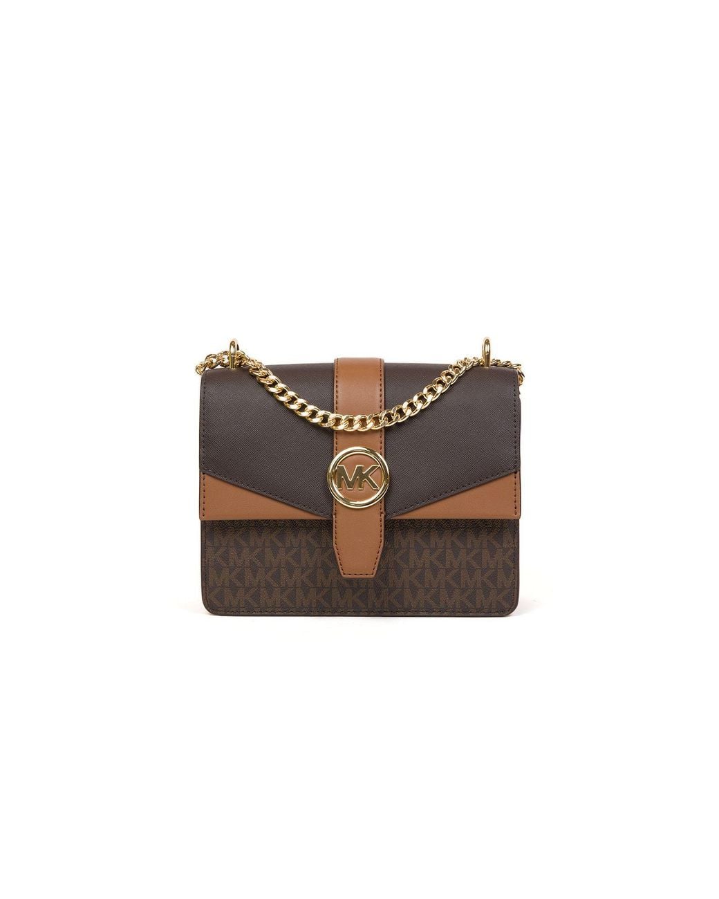 Michael Kors White Greenwich Small Flap Crossbody Bag