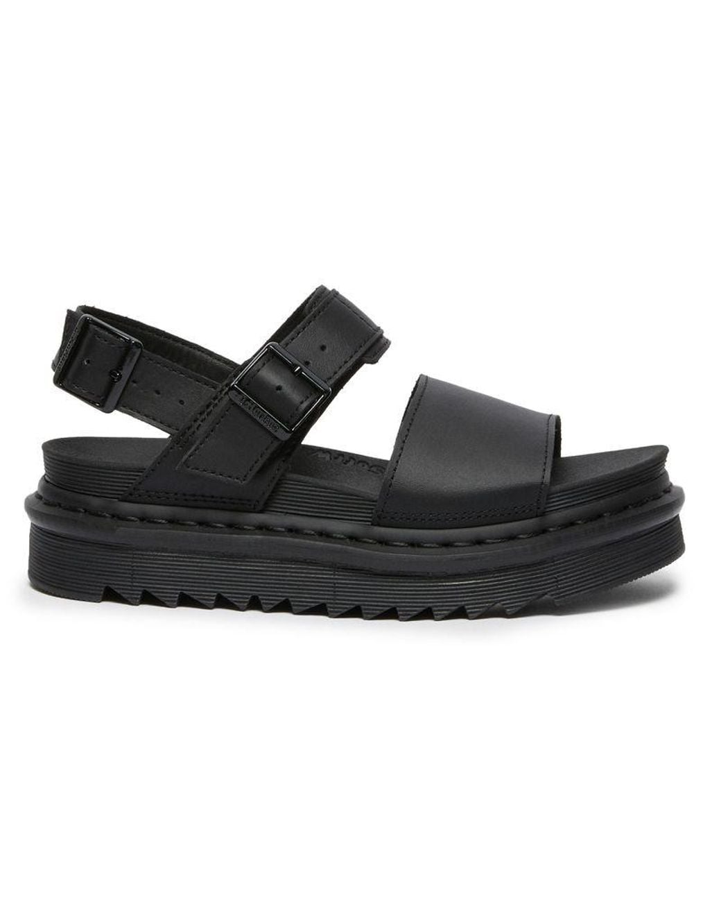 Dr. Martens Black Dr Voss Hydro Strap Sandals