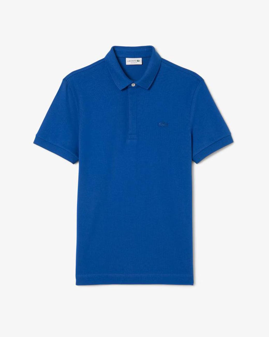 Lacoste Blue Paris Strech Pique Polo Shirt Saphire Cotton for men