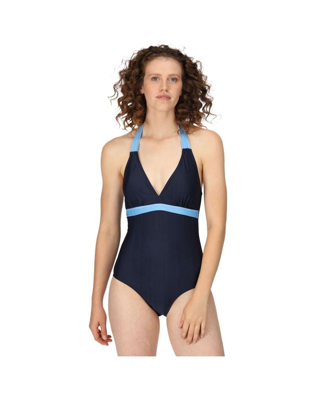 Regatta Blue Flavia Halter Neck Swimsuit Swimming Costume