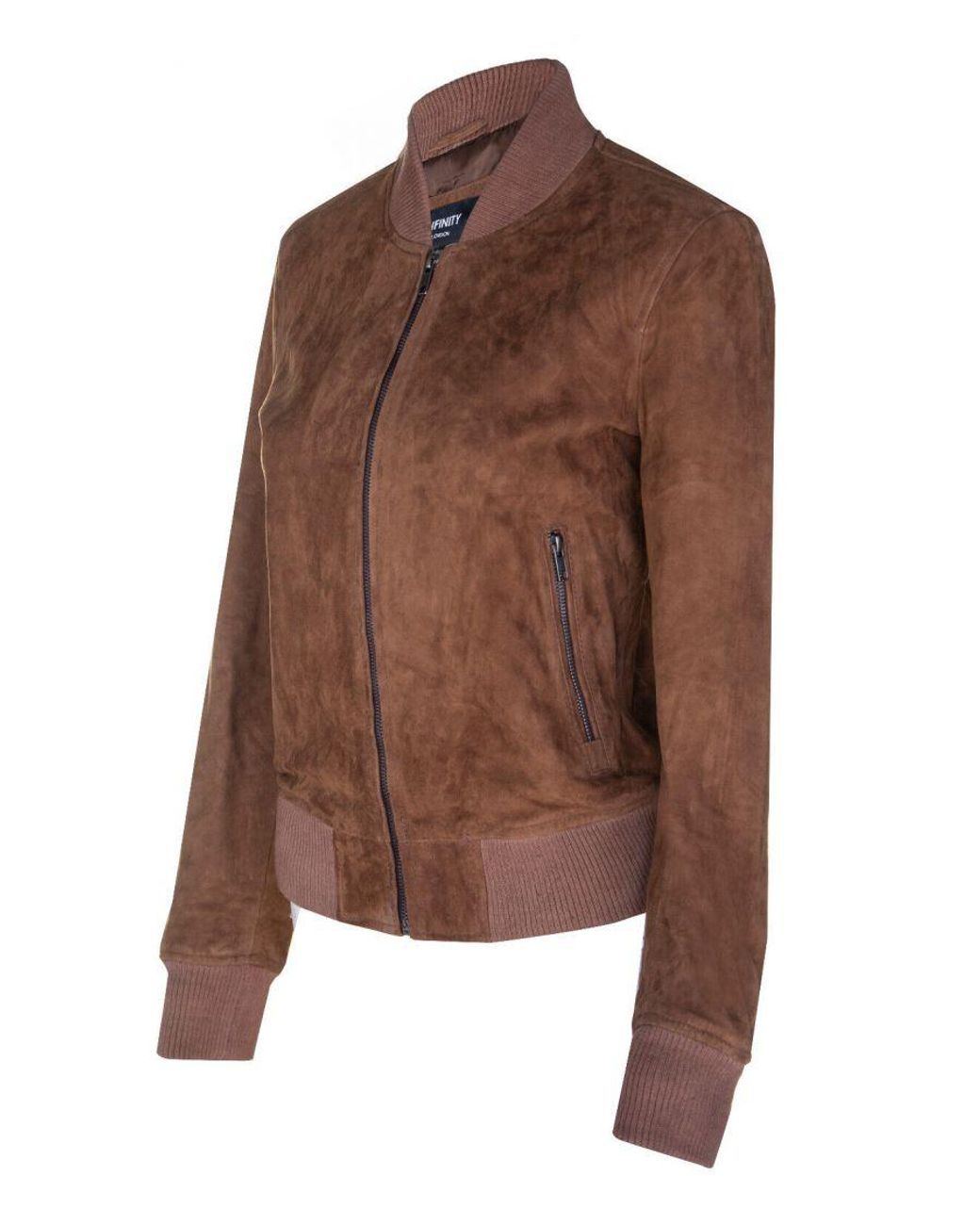Infinity Leather Brown Classic Ma-1 Suede Bomber Jacket-Newbury