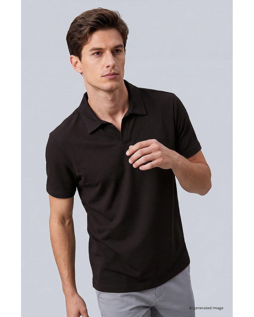 TOMMY LIFE Natural Viscose Blend T-Shirt for men
