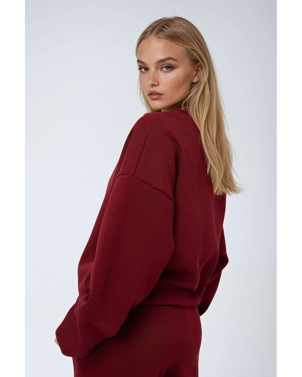Hiccup Red Oversized Long Sleeve Sweatshirt