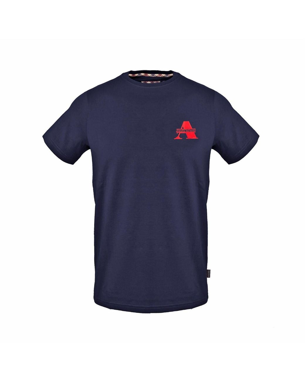 Aquascutum Blue Regular Fit Crew Neck Short Sleeve T-Shirt for men
