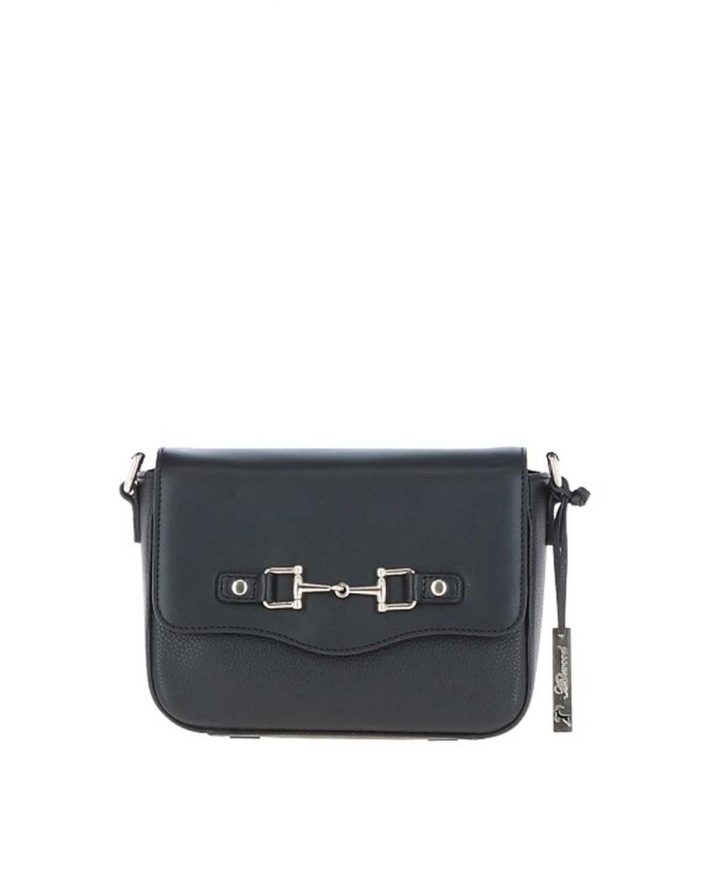 Ashwood Leather Black Flap Over Real Crossbody Bag