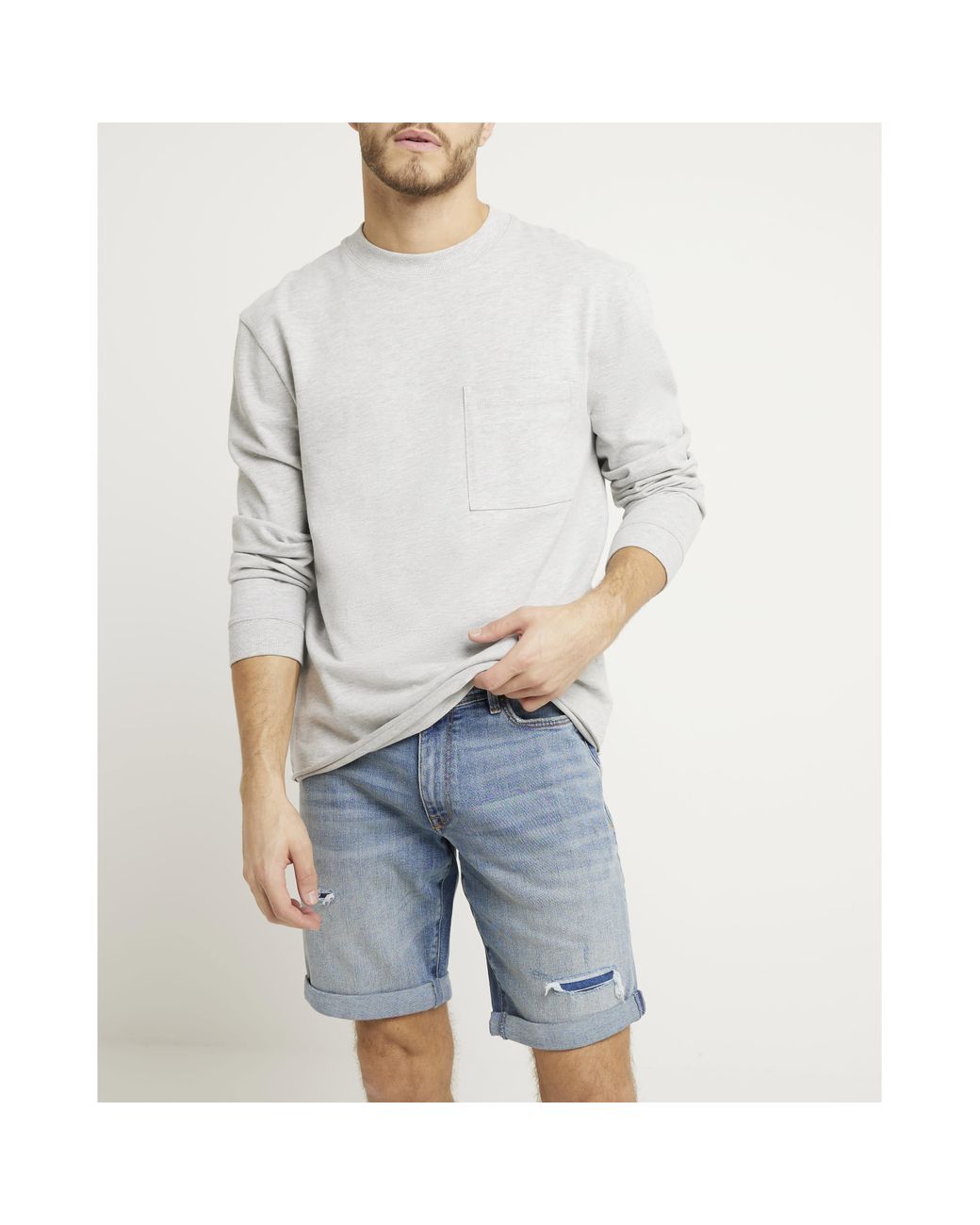 River island jean shorts new arrivals