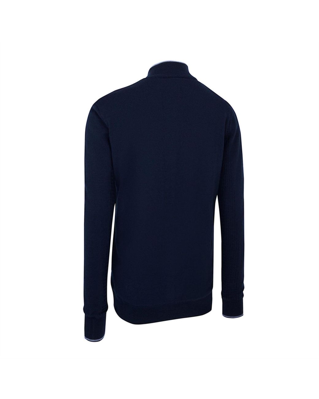Callaway Apparel Blue Mock Neck Long Sleeve Regular Fit Sweater