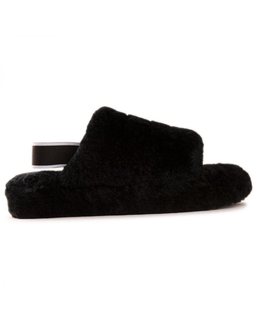 Aus Wooli Black Australia Sheepskin Wool Sorrento Sandals