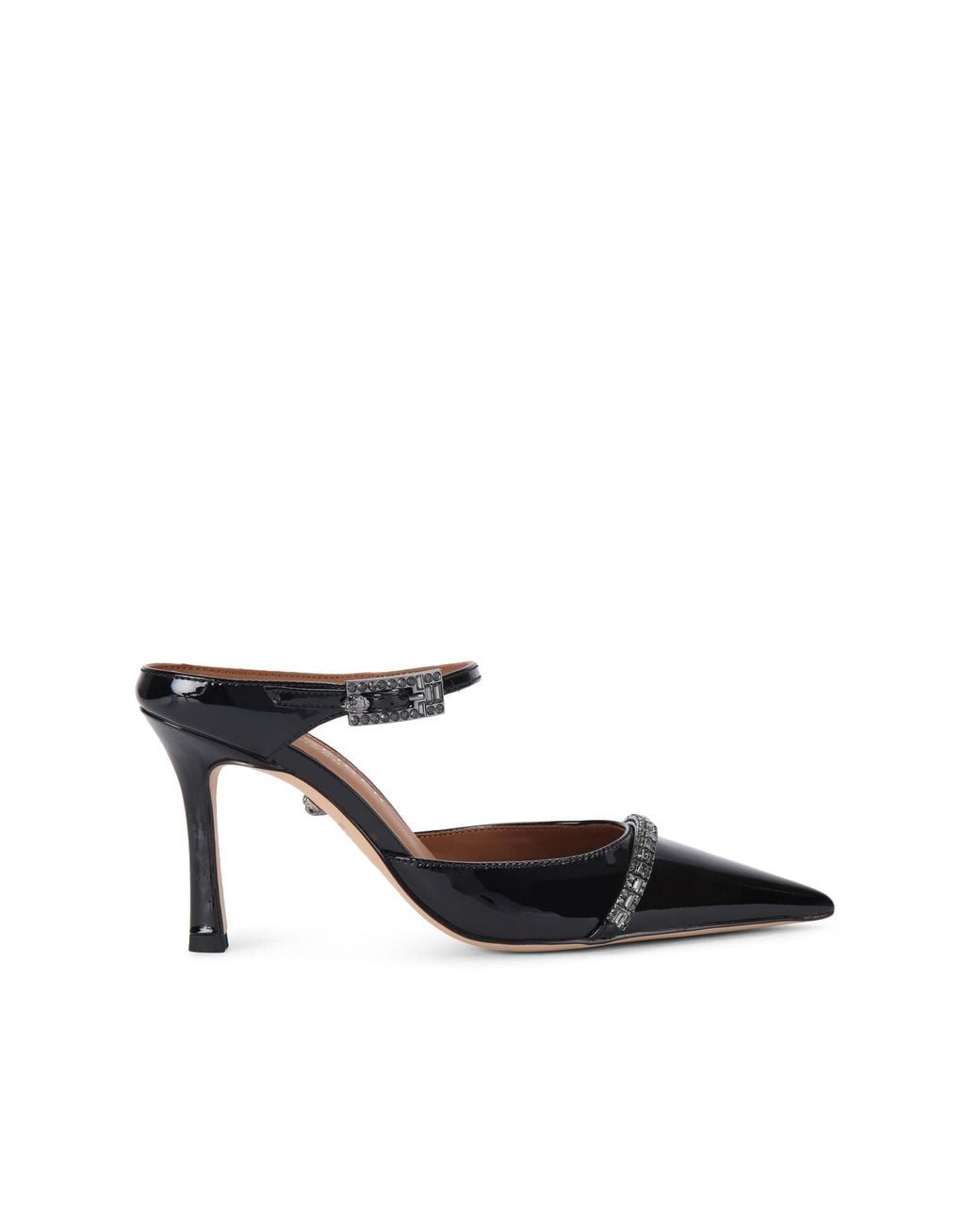 Kurt Geiger Black Strass Point Mule Heels