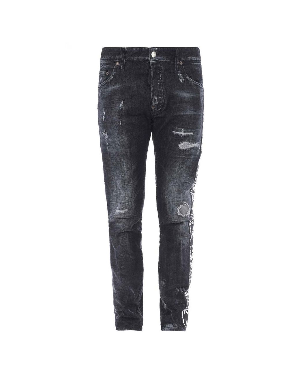 DSquared² Blue Skater Jean Taped Hem Denim Pants Cotton for men