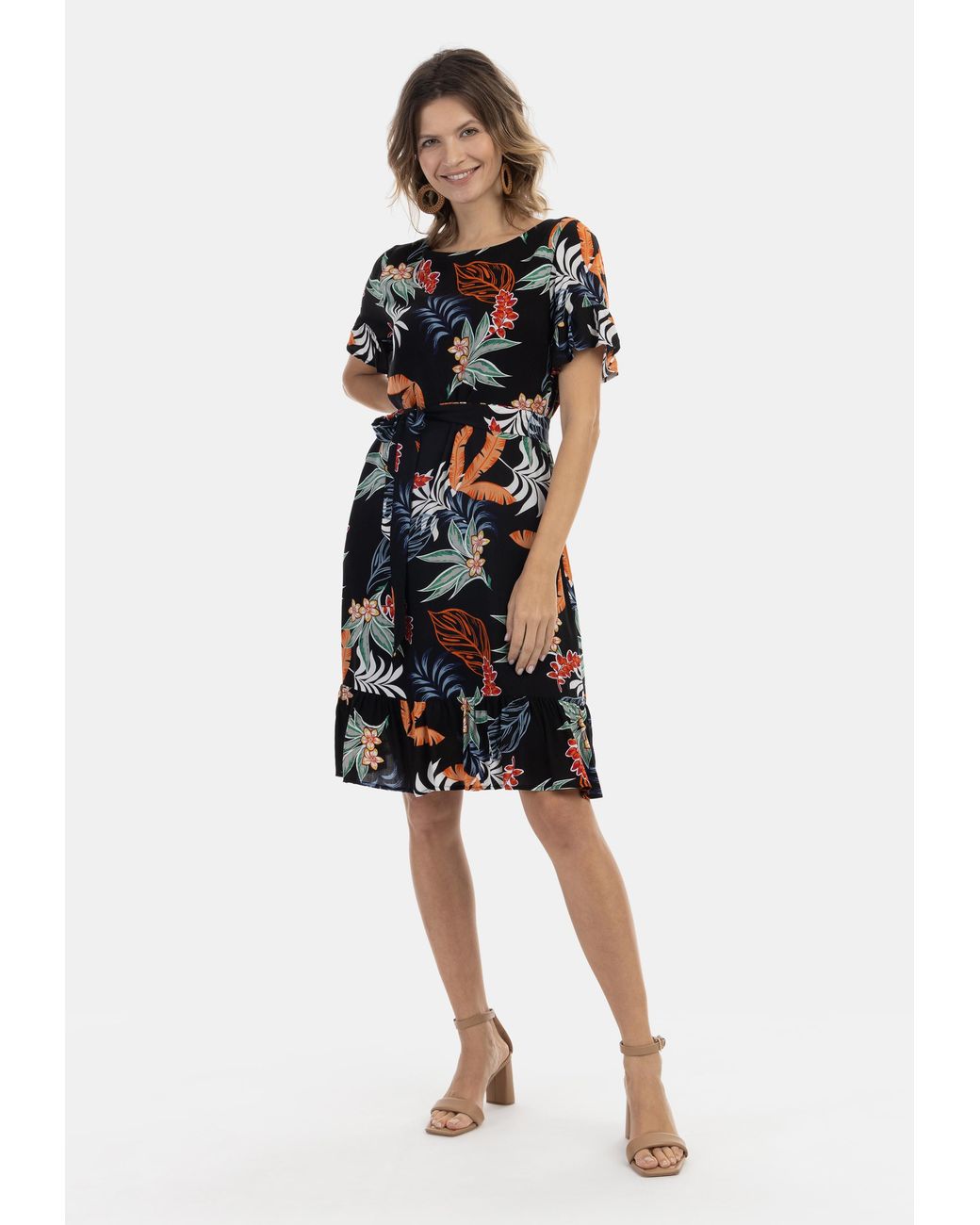 Usha Dress Nowles in het Black