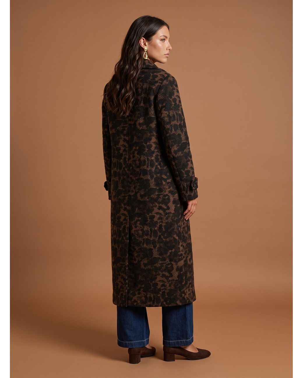 Urban Bliss Brown Animal Formal Coat