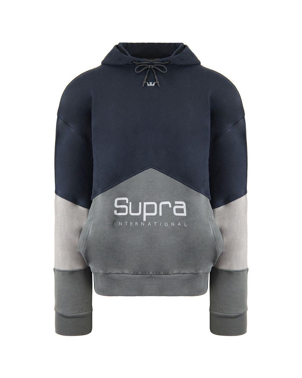 Supra Blue Long Sleeve Pullover 92 Fleece Hoodie 102552 018 for men