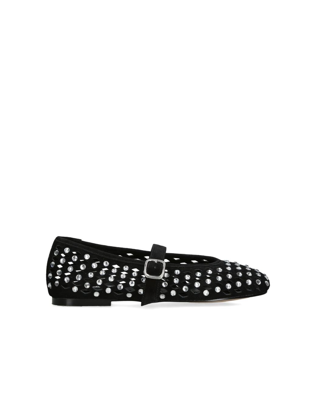 Steve Madden Black Suede Rerun Ballet Flats