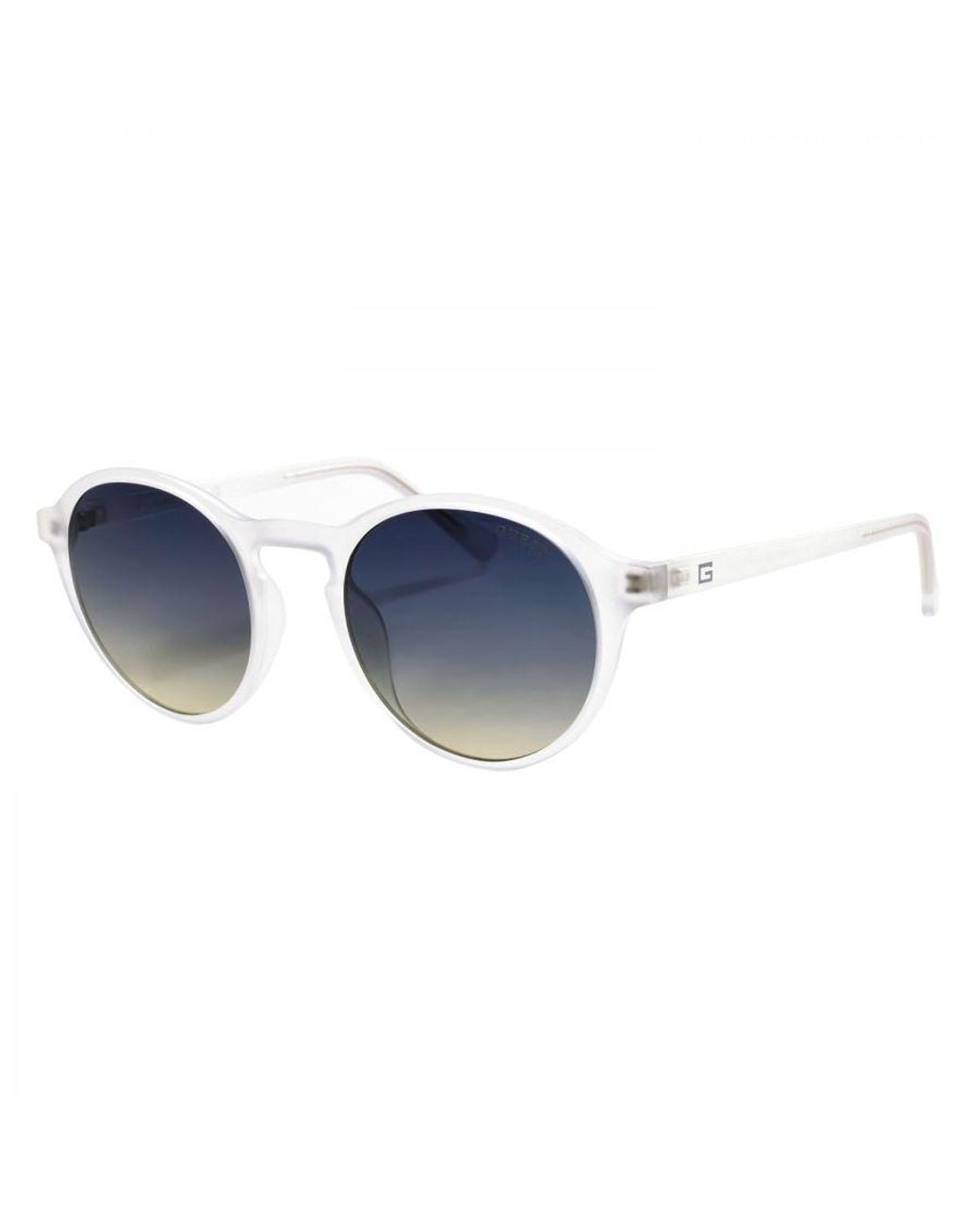 Guess Blue Acetate Sunglasses With Round Shape Gu00062