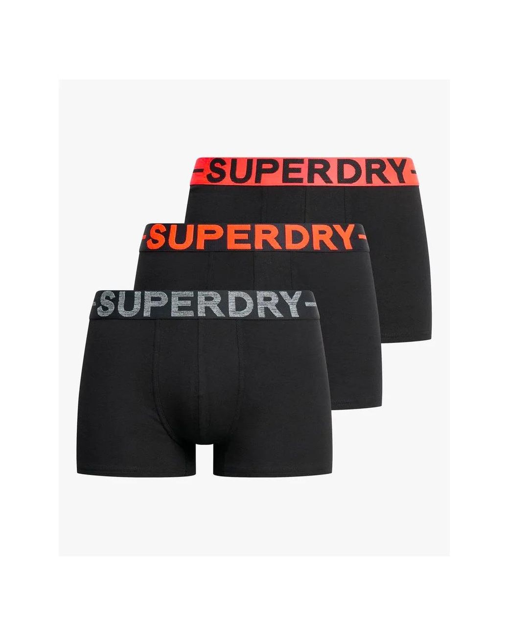 Superdry Boxershorts, 3-Pack in het Black voor heren