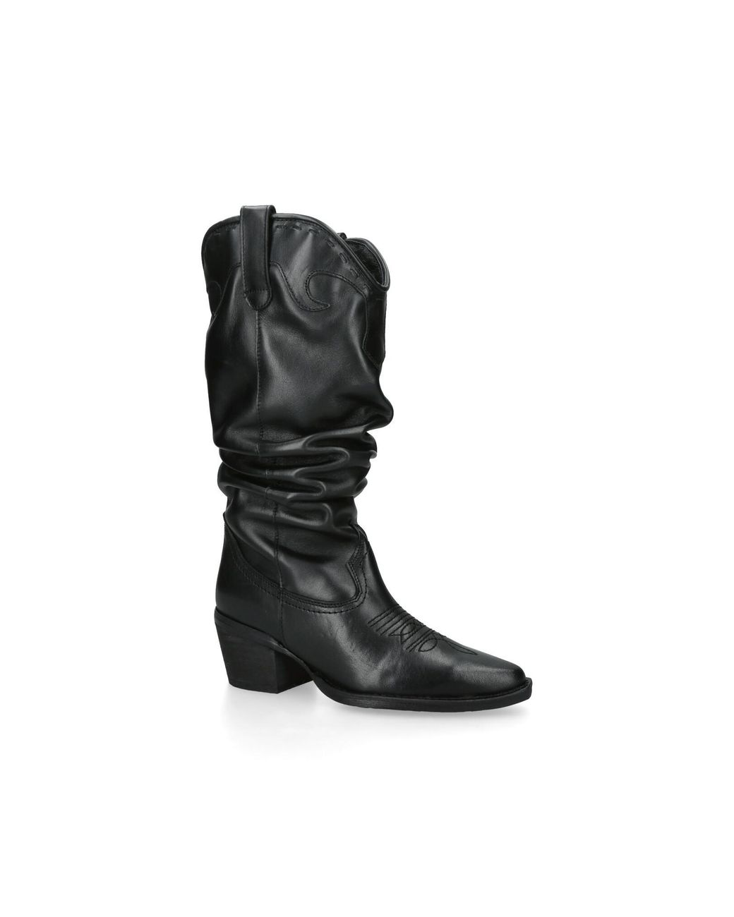Steve Madden Black Leather Stage Boots