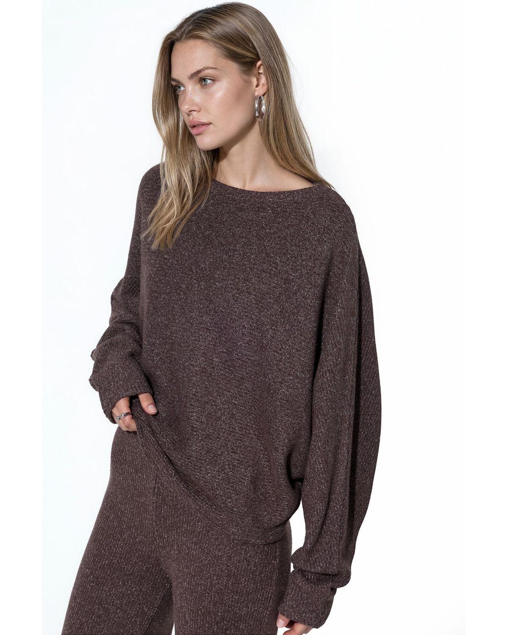 Busem Brown Cotton-Blend Sweater