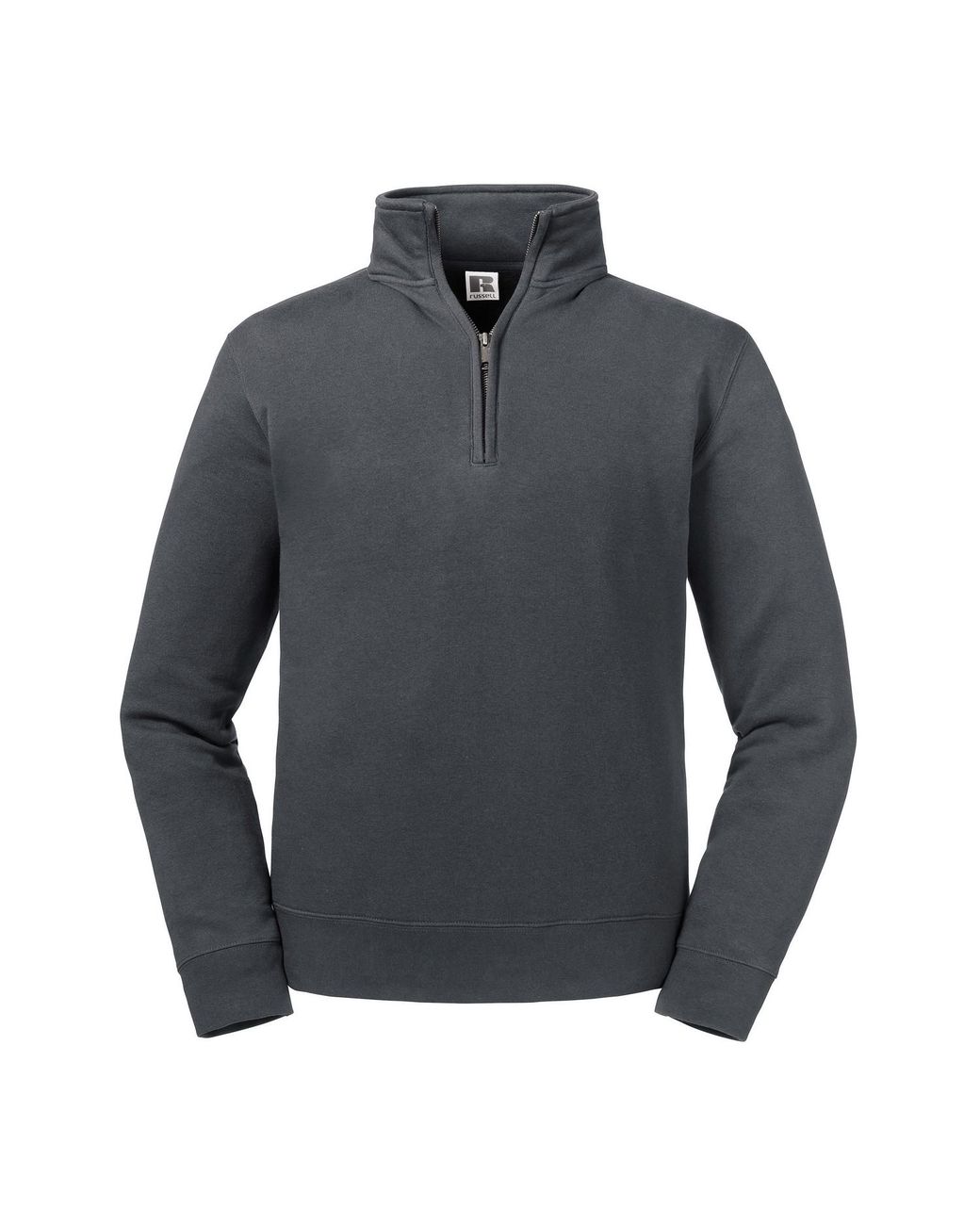 Russell Gray Authentic Quarter Zip Sweatshirt (Convoy) for men