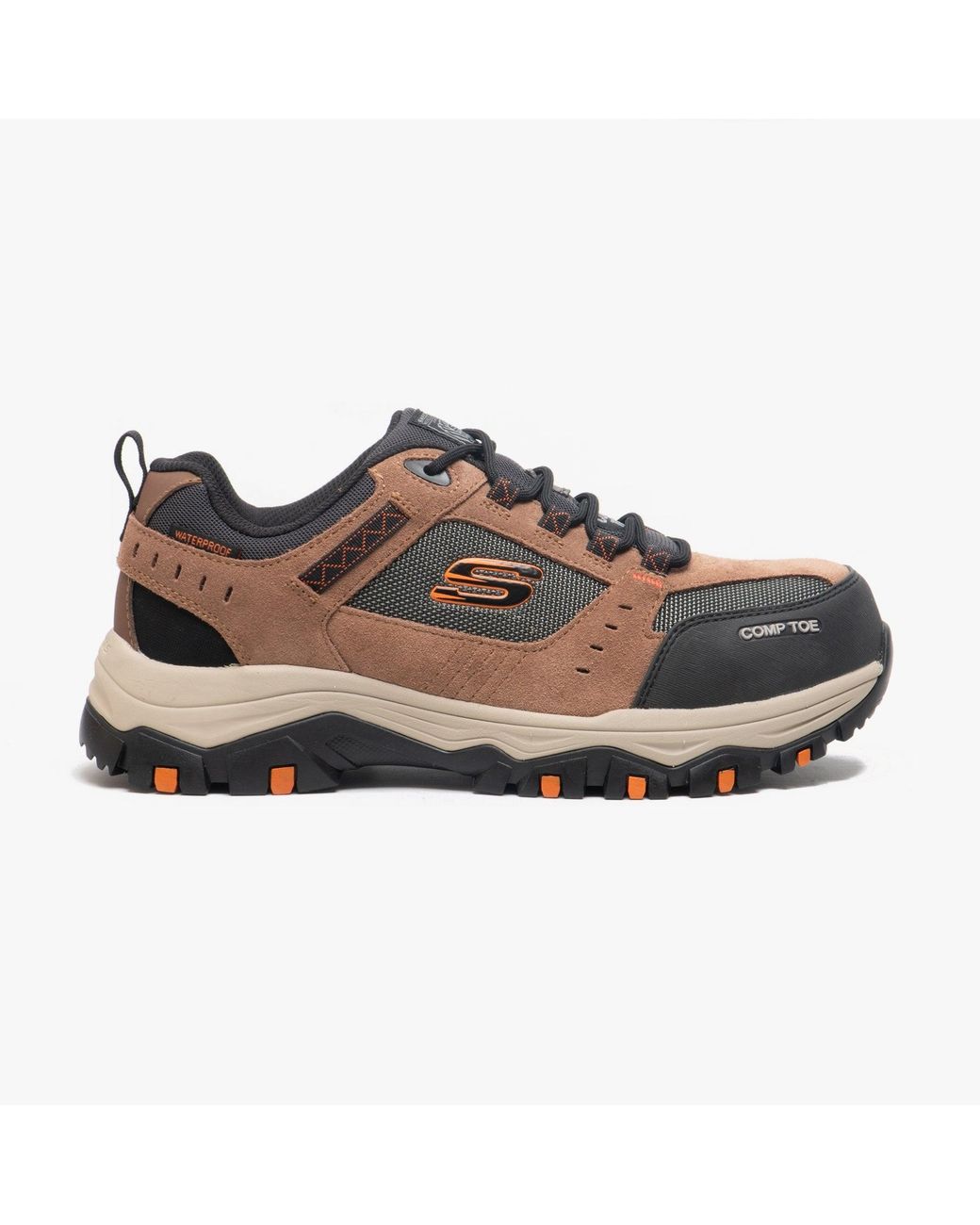 Skechers Brown Greetah Suede Safety Trainers for men