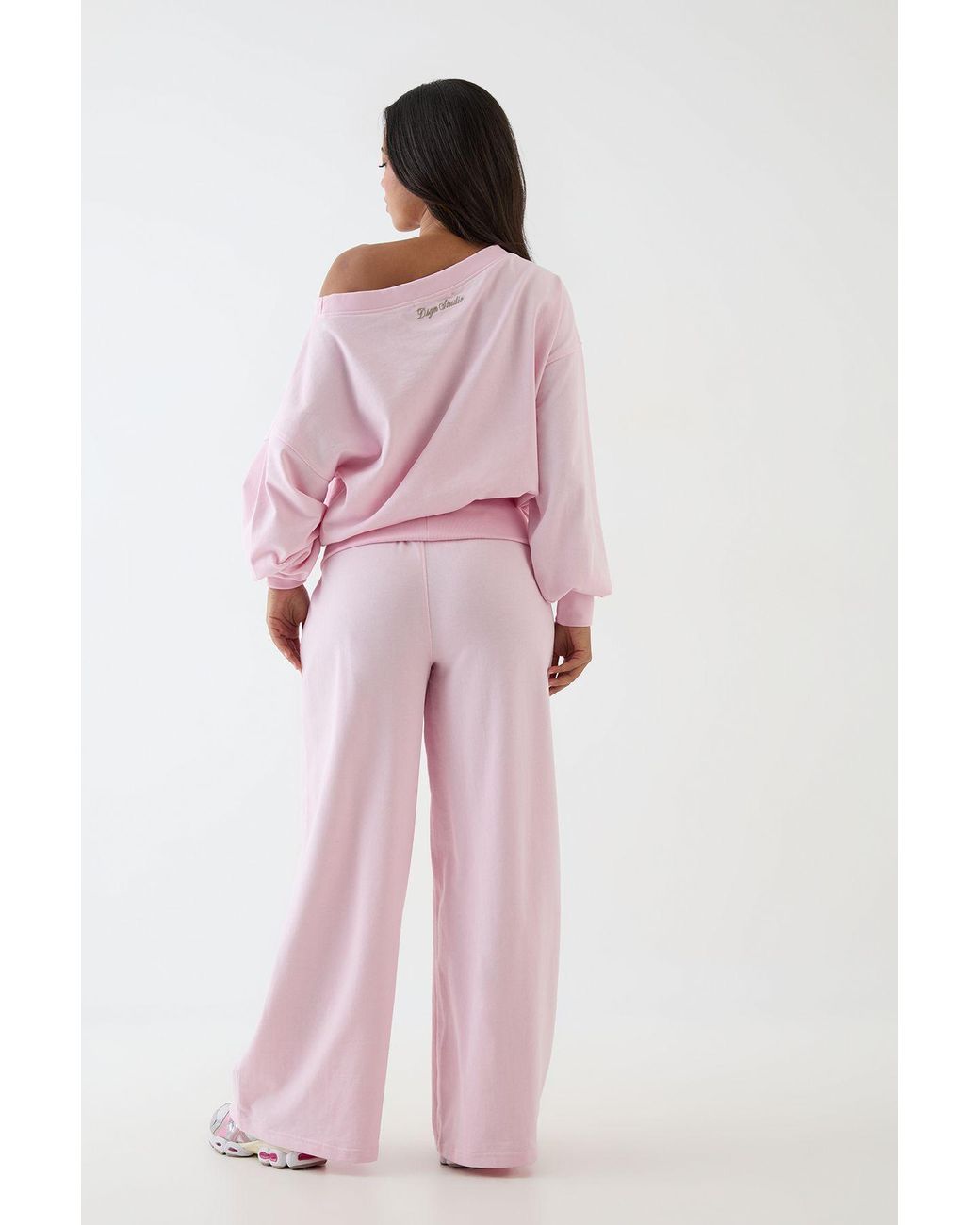 DSGN Studio Pink Lightweight Mid Rise Fold Over Waistband Jogger