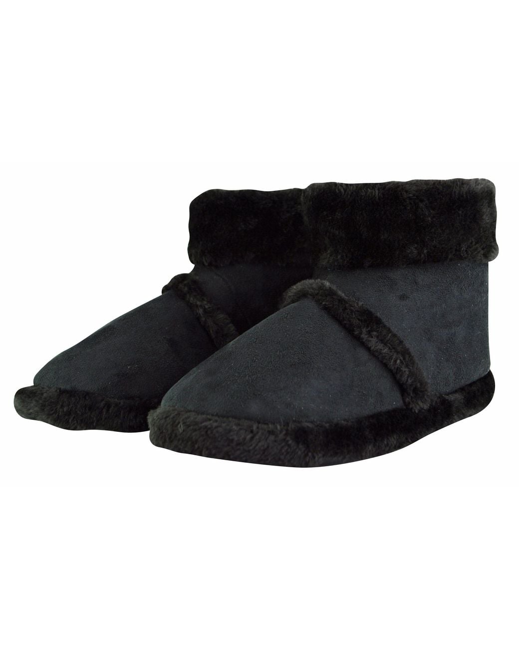 Slipper Snob Black Hard Wearing Soft Cushioned Sole Booties for men