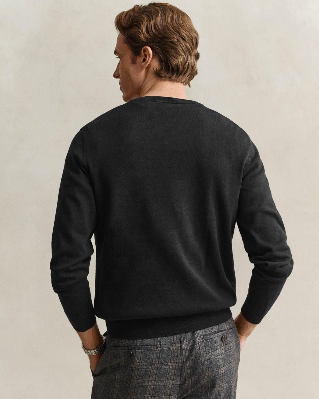 Gant Black Regular Fit Crew Neck 5 Jumper for men