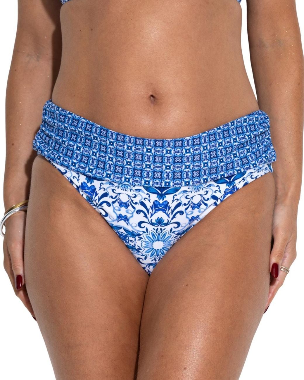 Pour Moi Blue 29503 St Lucia Fold Over Bikini Brief
