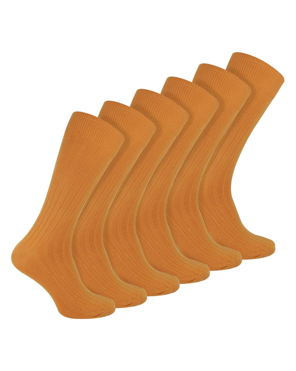 Sock Snob Brown Plain Coloured Cotton Rich Ribbed Dress Socks for men