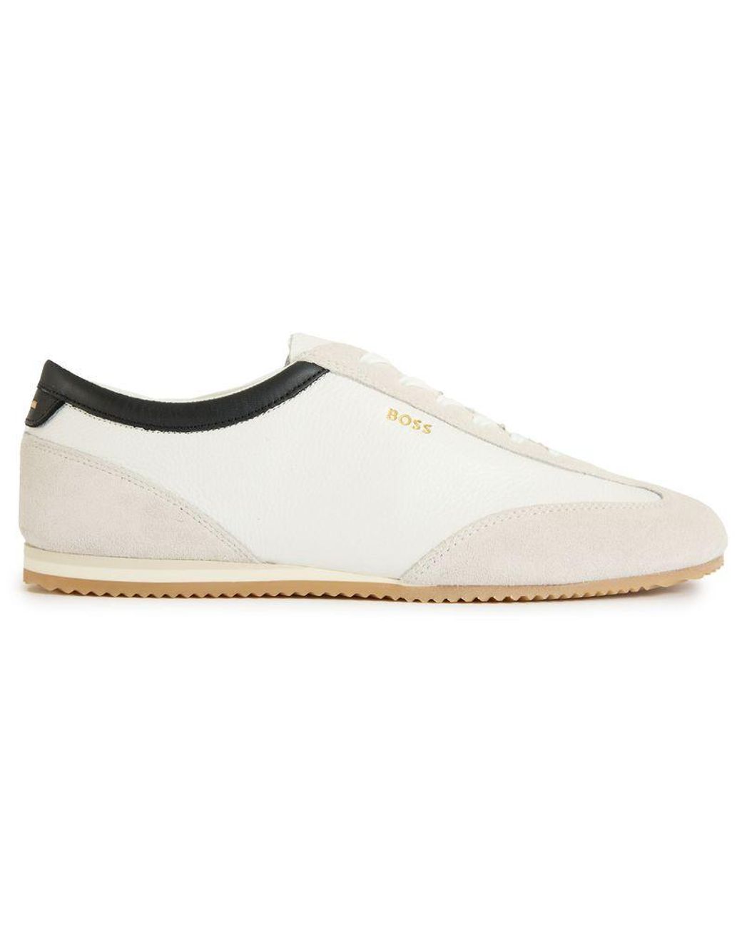 Boss White Lineor Lowp Trainers for men