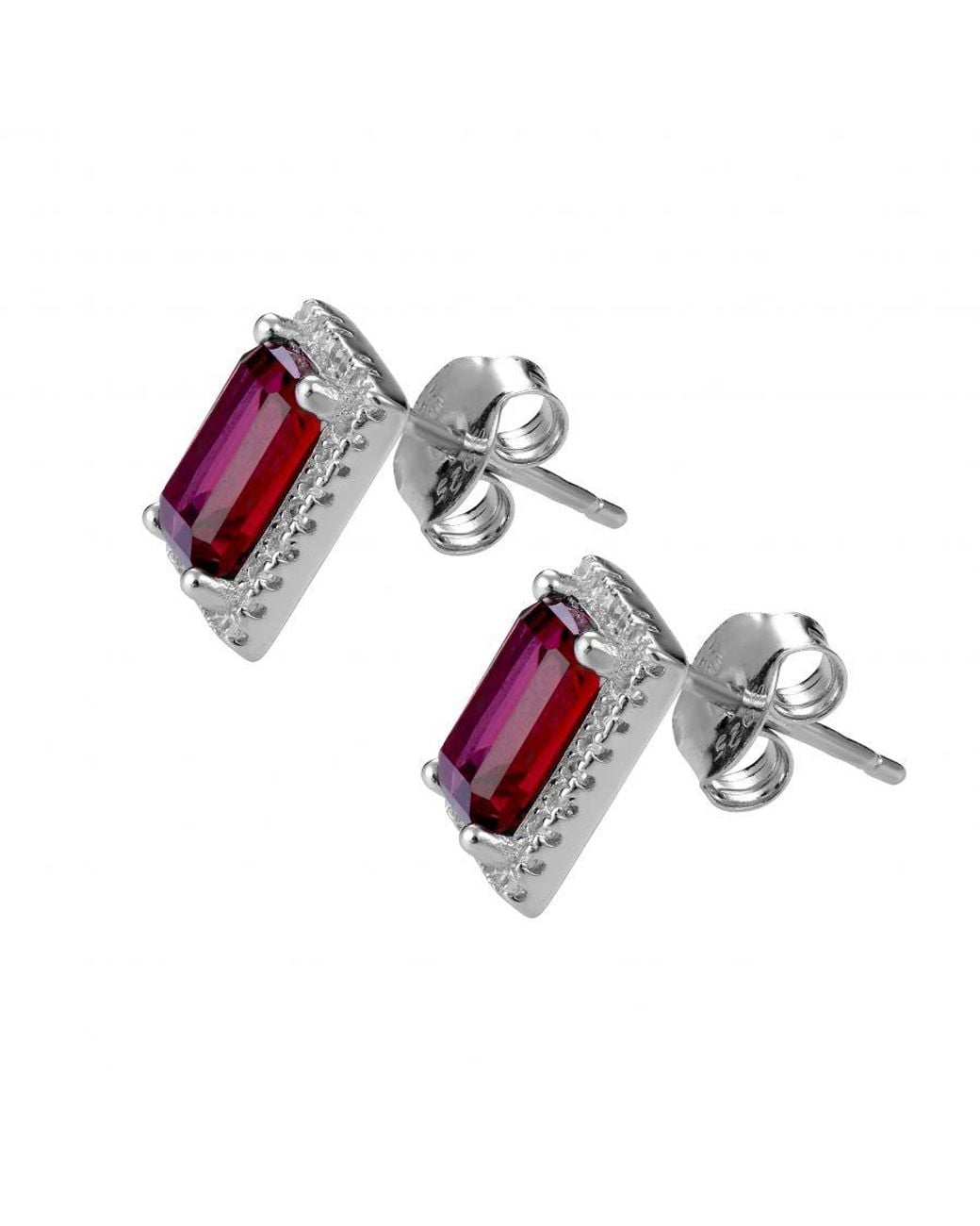 Orphelia Metallic 'Enora' 925 Sterling Stud Earrings