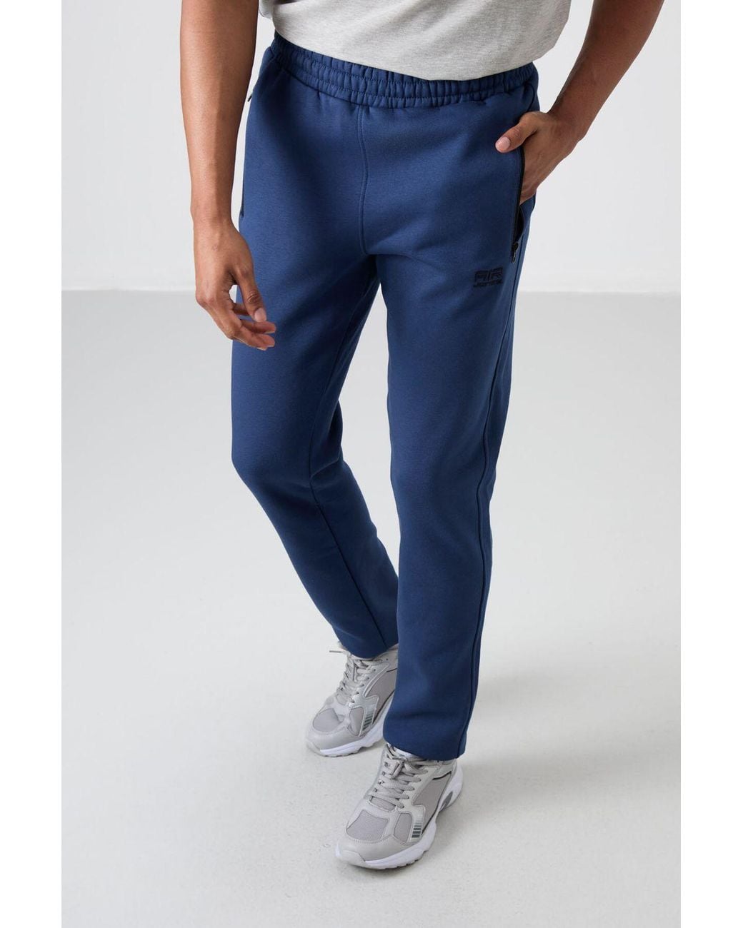 TOMMY LIFE Blue Regular Fit Fleece Sweatpants for men