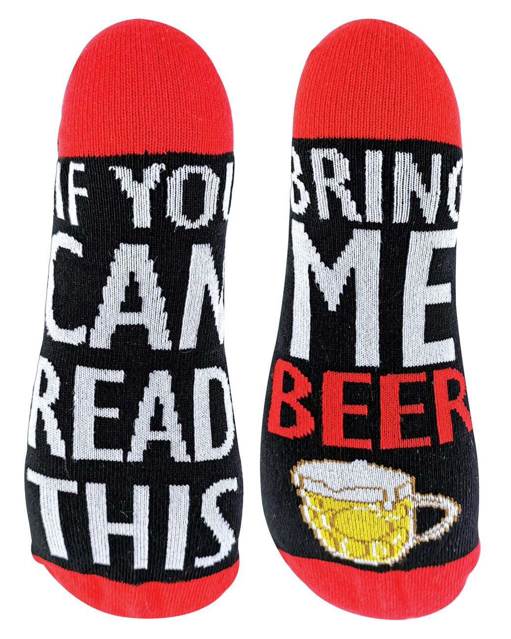 Sock Snob Red If You Can Read This Socks Bring Me Beer for men