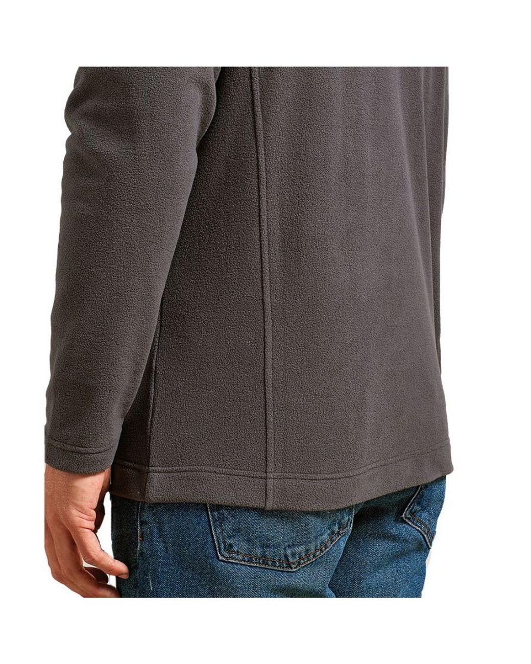 PREMIER Gray Adult Recyclight Quarter Zip Fleece Top (Dark) for men