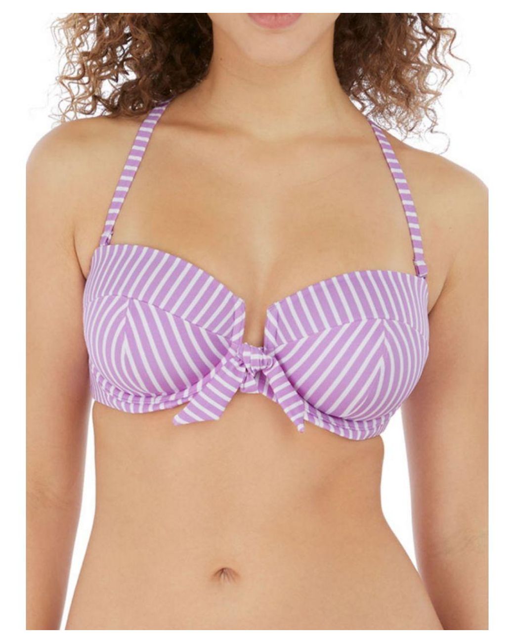 Freya Purple Beach Hut Bandeau Bikini Top