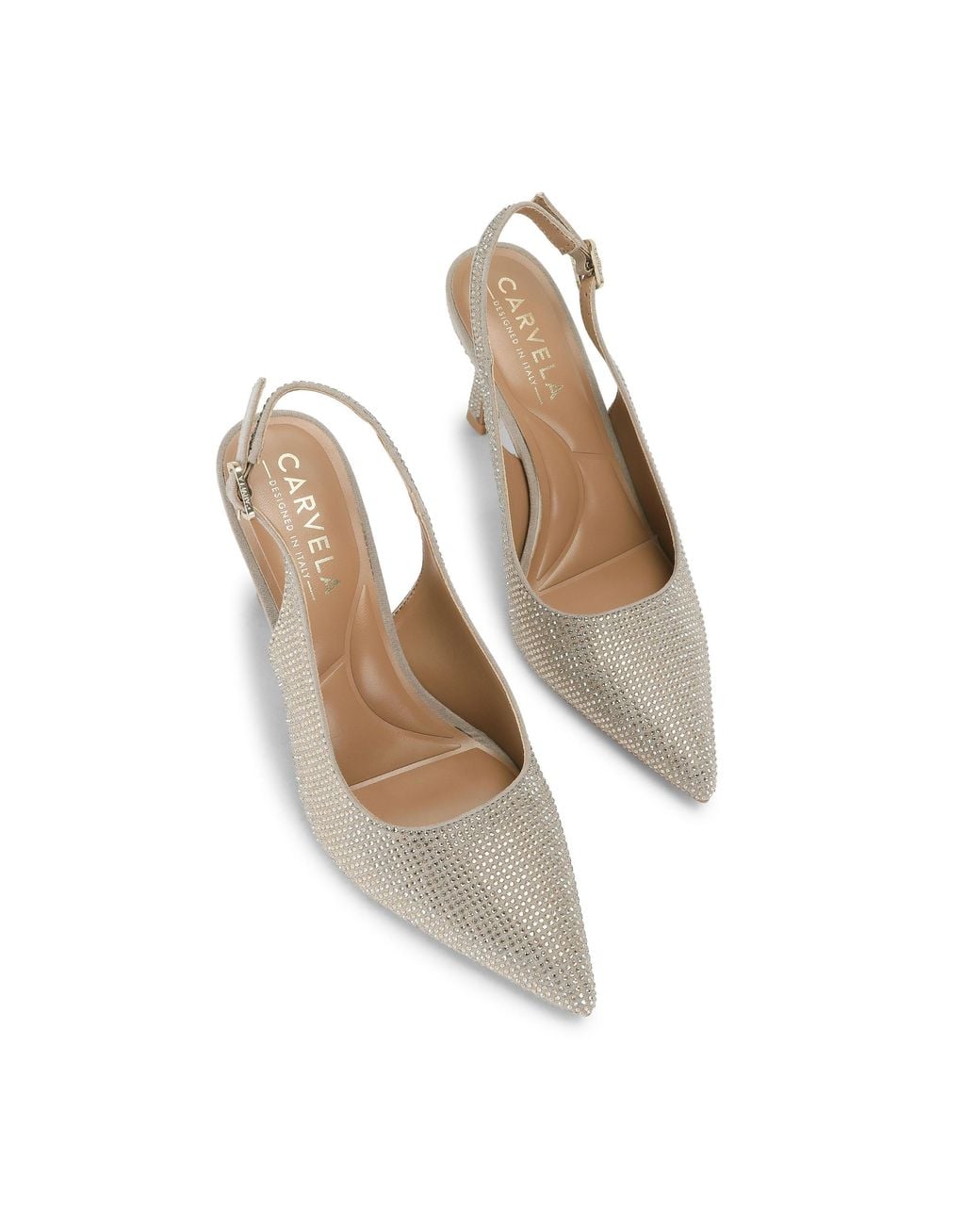 Carvela Kurt Geiger White Corletta Sling Court Heels