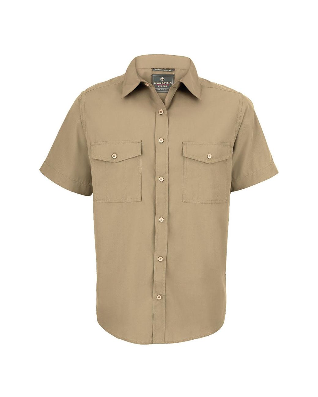Craghoppers Natural Expert Kiwi Short-Sleeved Shirt (Pebble) for men