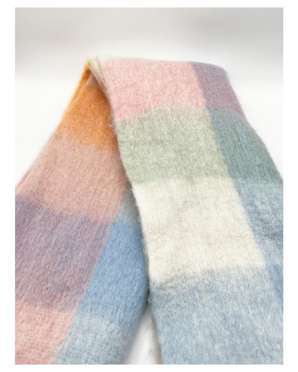SVNX Gray Light Checked Print Scarf
