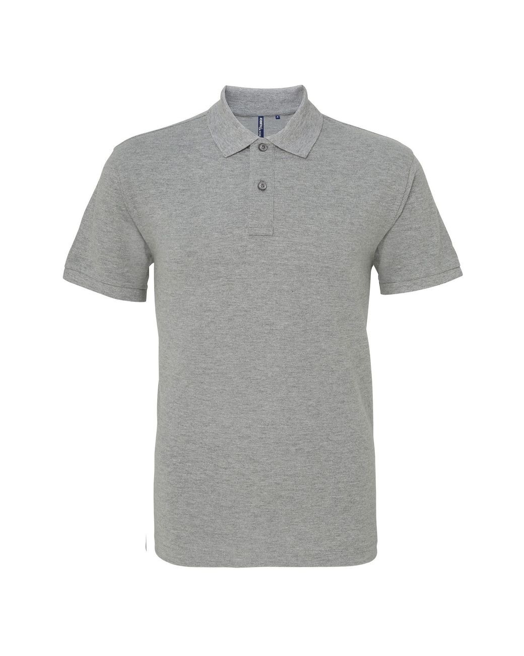 Asquith & Fox Gray Plain Short Sleeve Polo Shirt (Heather)