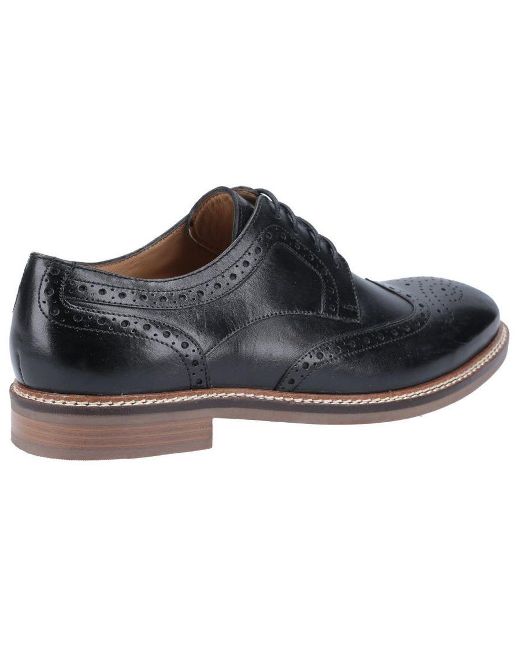 Hush Puppies Black Bryson Lace Shoes for men