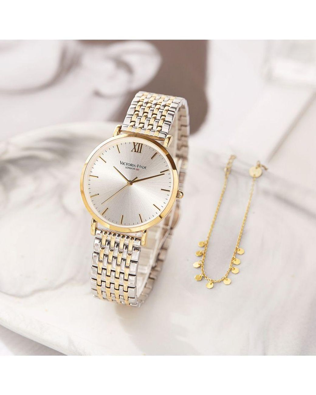 Victoria Hyde London Metallic Primrose Watches Classic Bicolor Stainless Steel