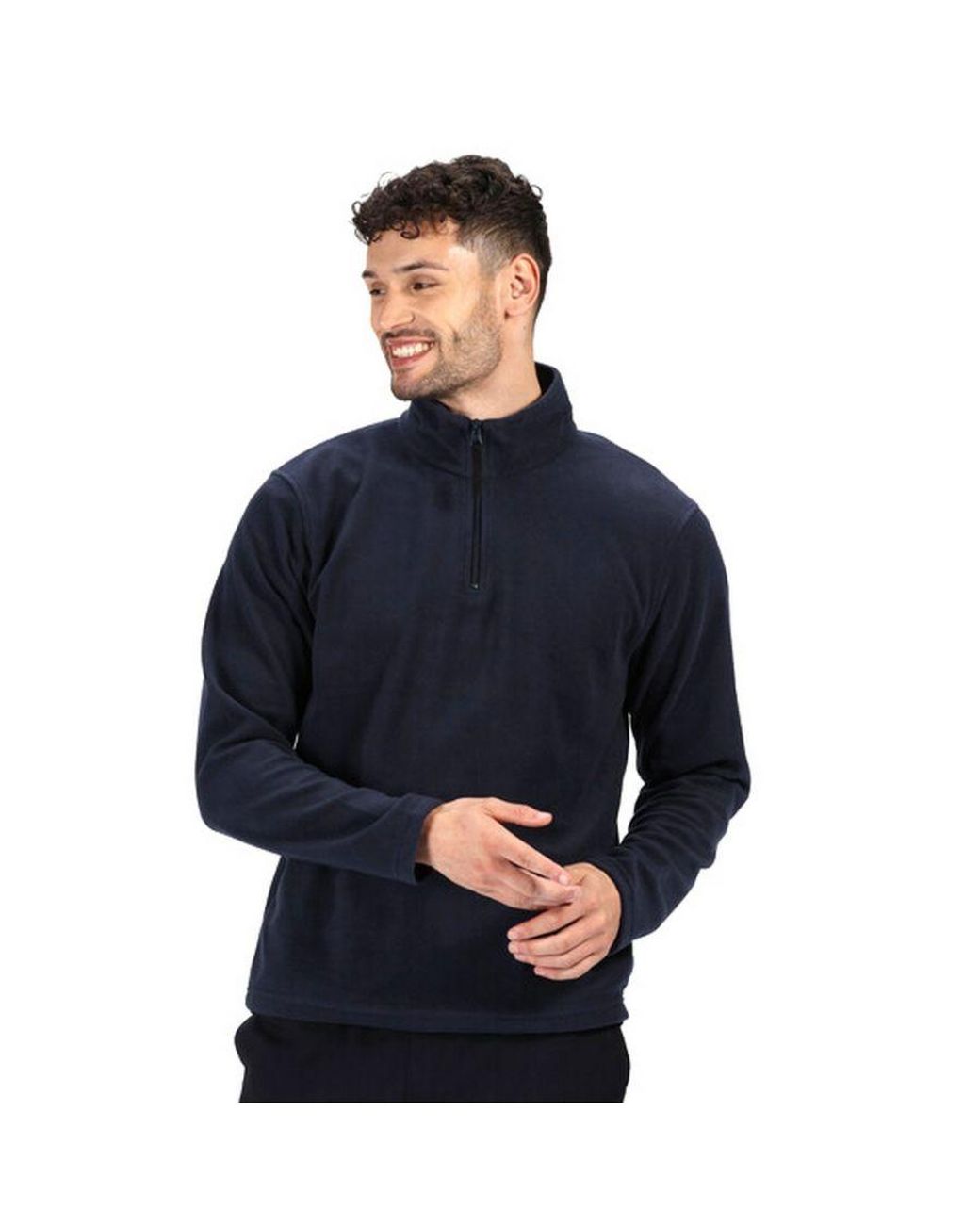 Regatta Blue Micro Zip Neck Fleece Top for men