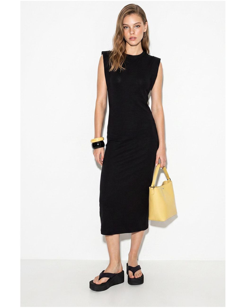 Bianco Lucci Black Midi Dress