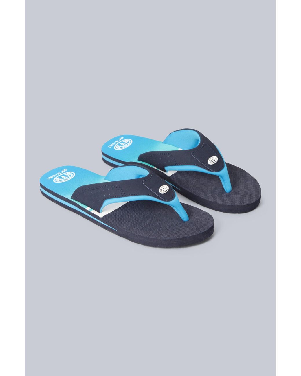 Mountain Warehouse Blue 'Jekyl' Flip Flops With Soft Padded Upper Straps Slip-On Beach Sandals Outdoors for men