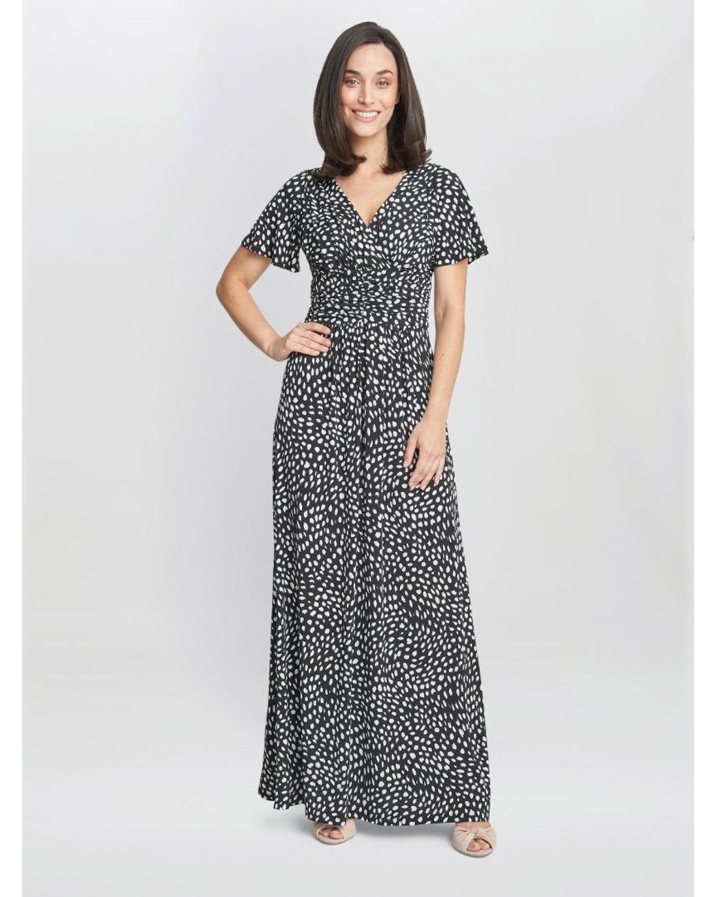 Gina Bacconi Gray Gia Jersey Maxi Dress